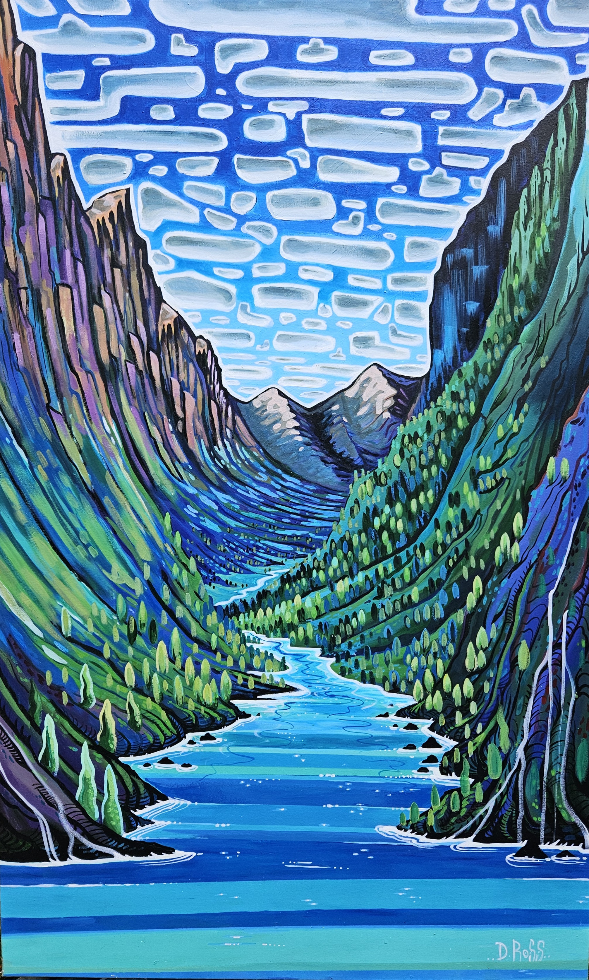 Mountain River Fall Image