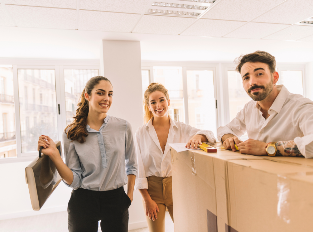 Équipe de déménageurs EBL Déménagement lors d’un déménagement sécuritaire