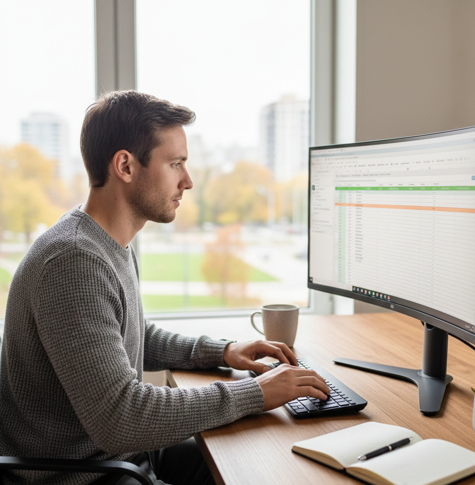 Déménageurs professionnels installant des postes de travail