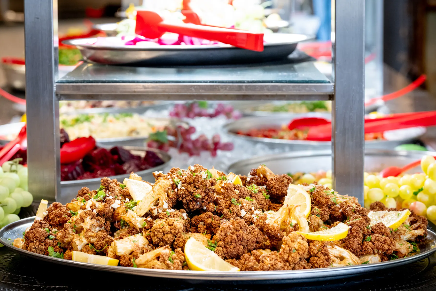 A colourful Middle Eastern feast prepared for sharing