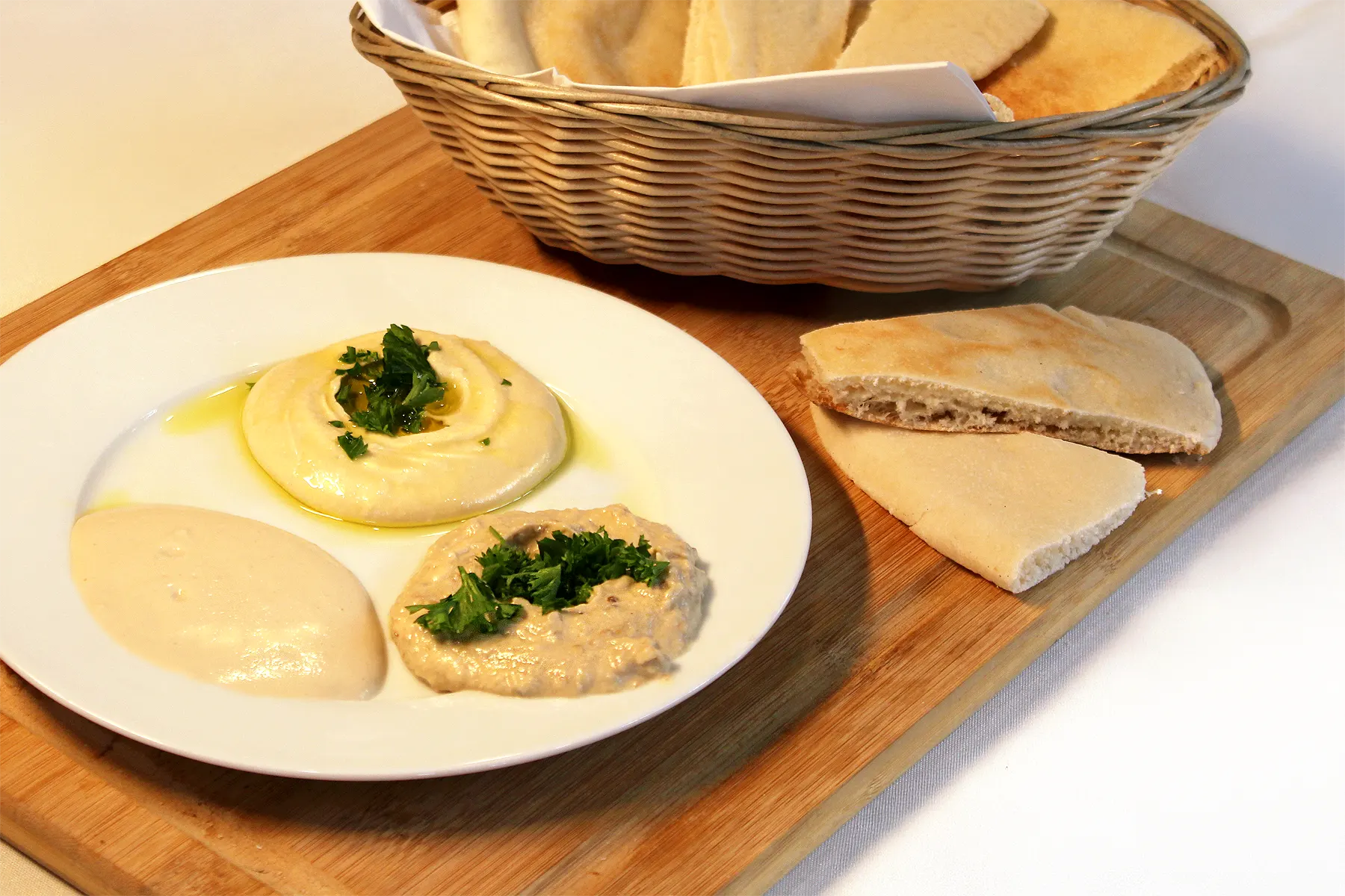 A generous Mediterranean mezze platter