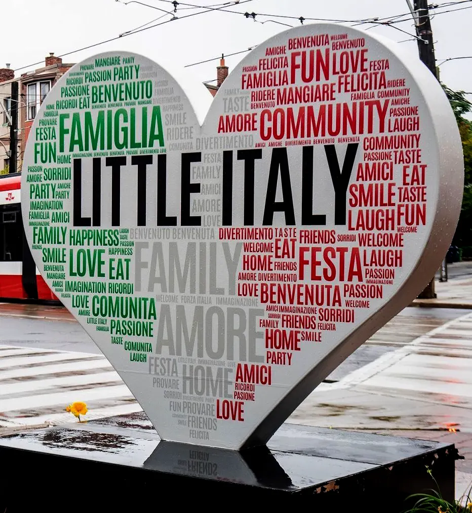 Little Italy Toronto Heart on the Street