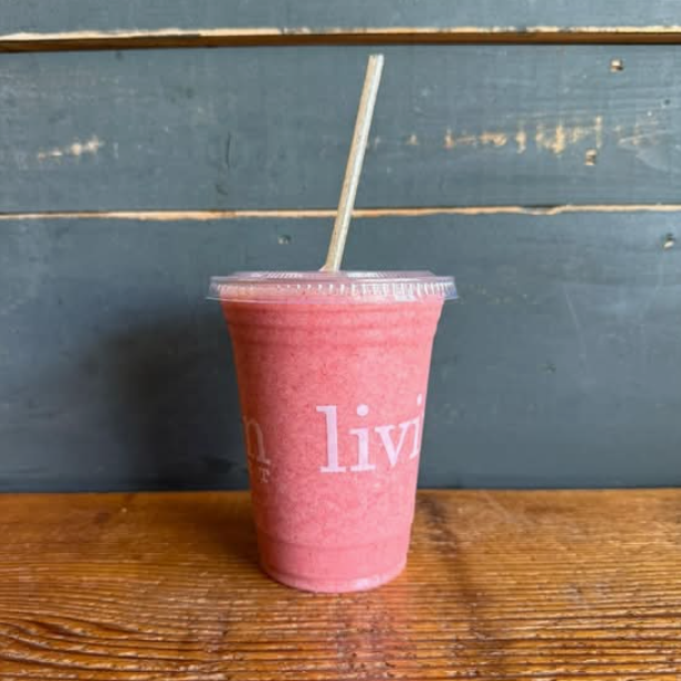 Berry Ban Smoothie – Strawberry Banana Apple Juice – Vegan Gluten Free | Living Green Cafe Fort Lauderdale