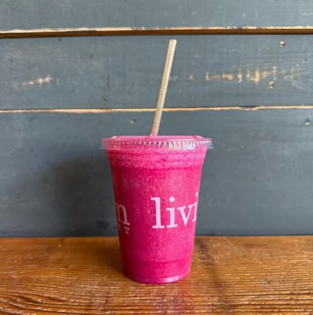 Flu You Immunity Juice – Beets Ginger Celery Goji Berry Garlic Turmeric Mint Orange Juice | Living Green Cafe Fort Lauderdale