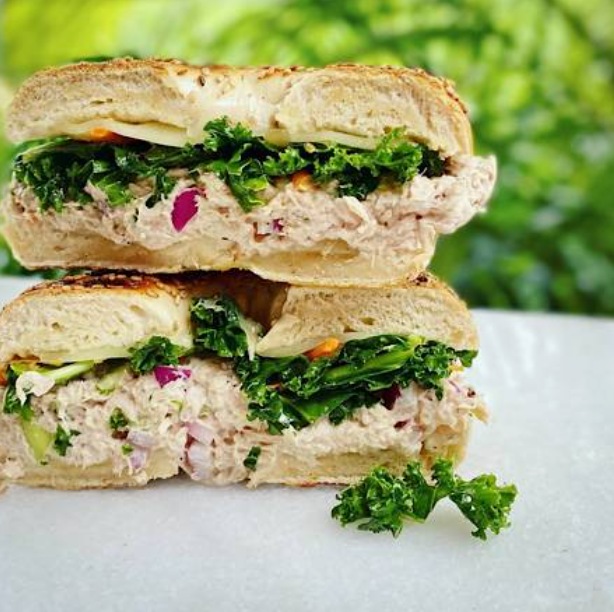 Tuna es Melting Sandwich – Tuna Salad Greek Yogurt Melted Swiss Cheese Tomato Multigrain Toast | Living Green Cafe Fort Lauderdale
