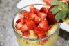 Champagne Zabaglione with berries & lemon pound cake