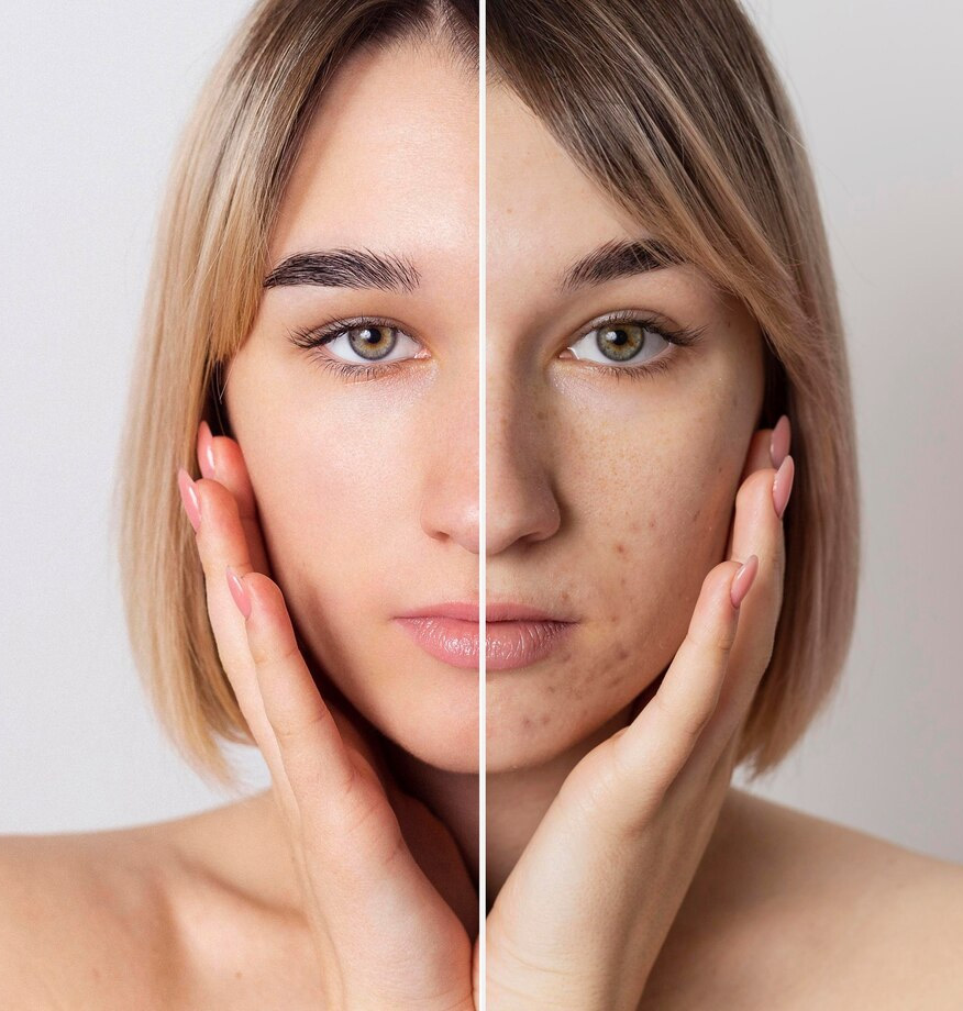 Before and After Microneedling results