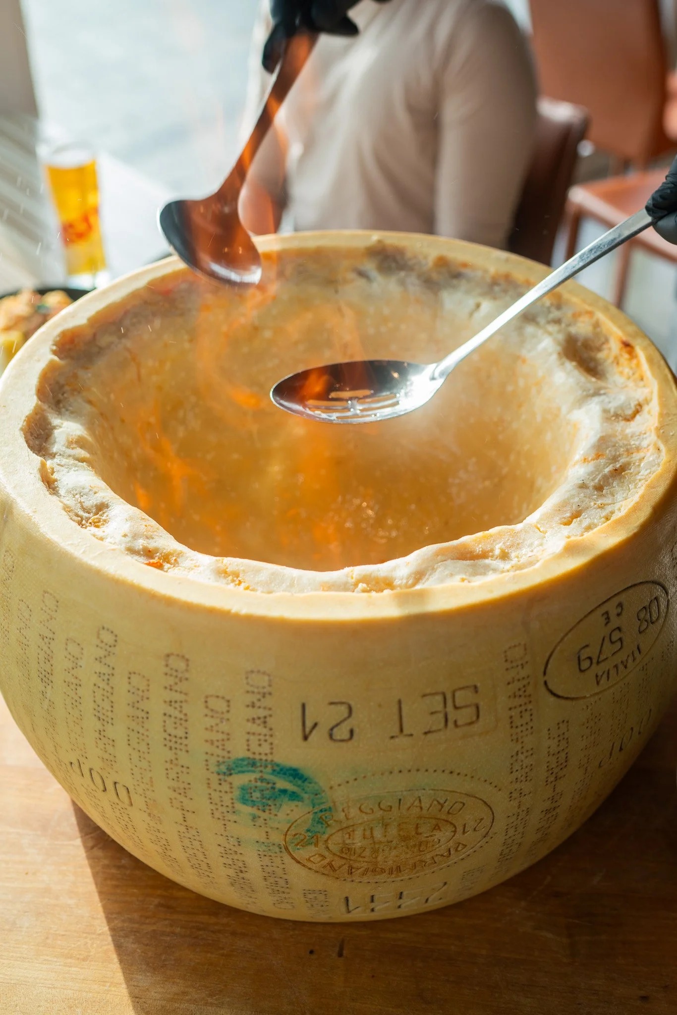 Cheese Pasta Flambe