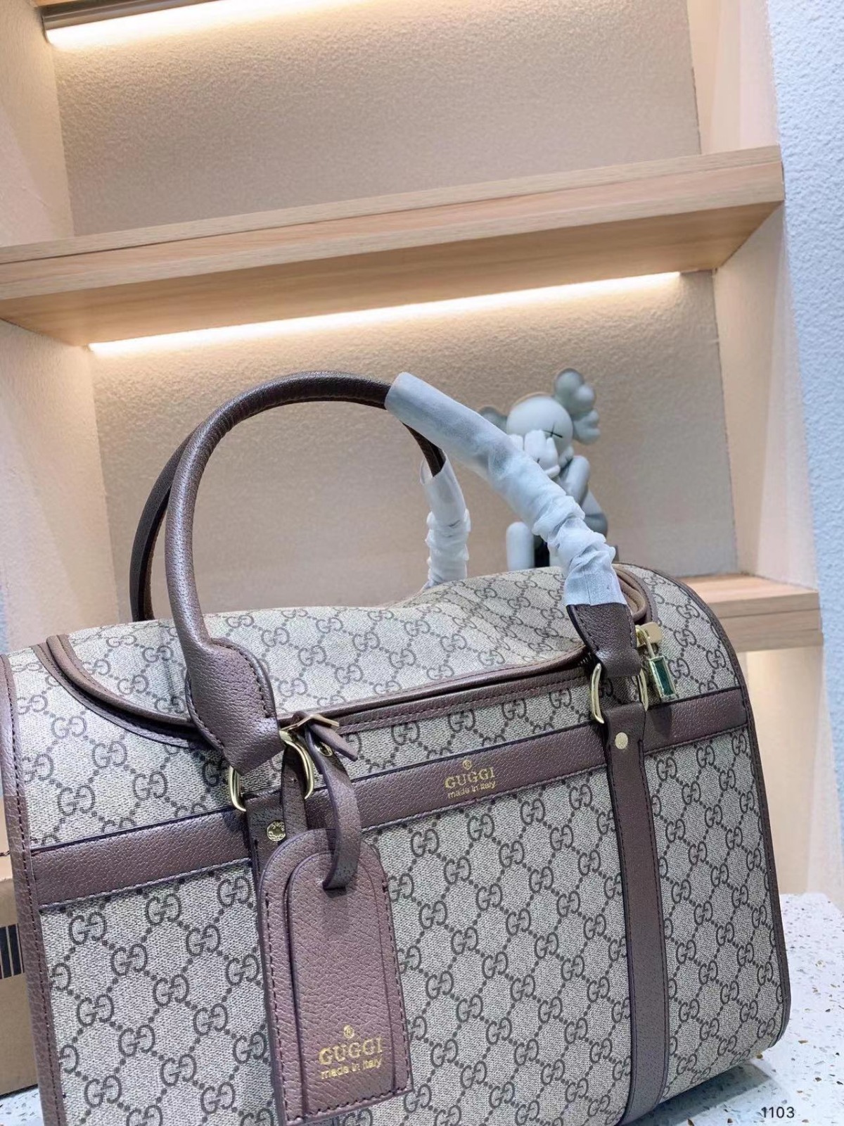 GG Brown Leather Carrier Image 1