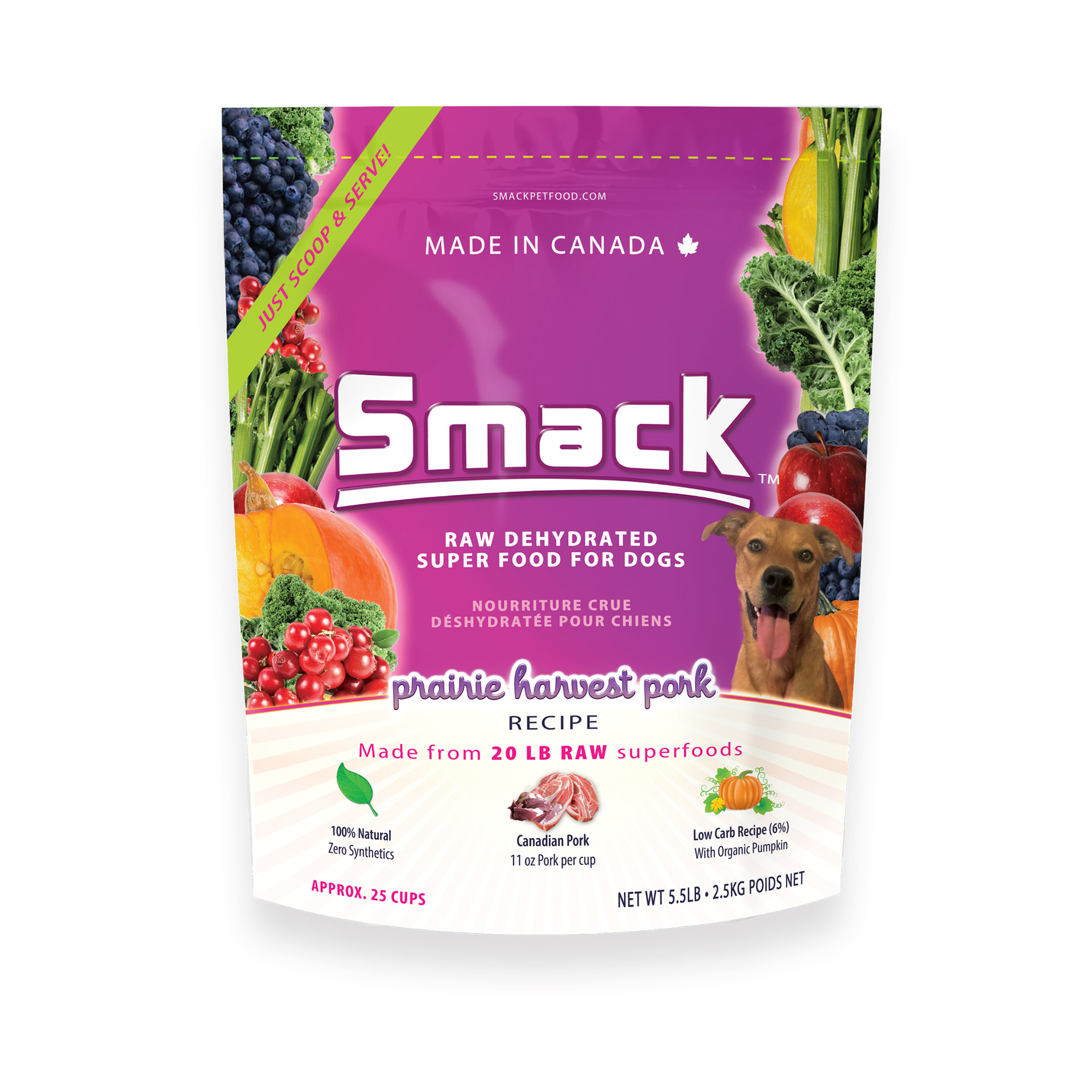 Smack Prairie Harvest Pork Recipe Dog Food  Image