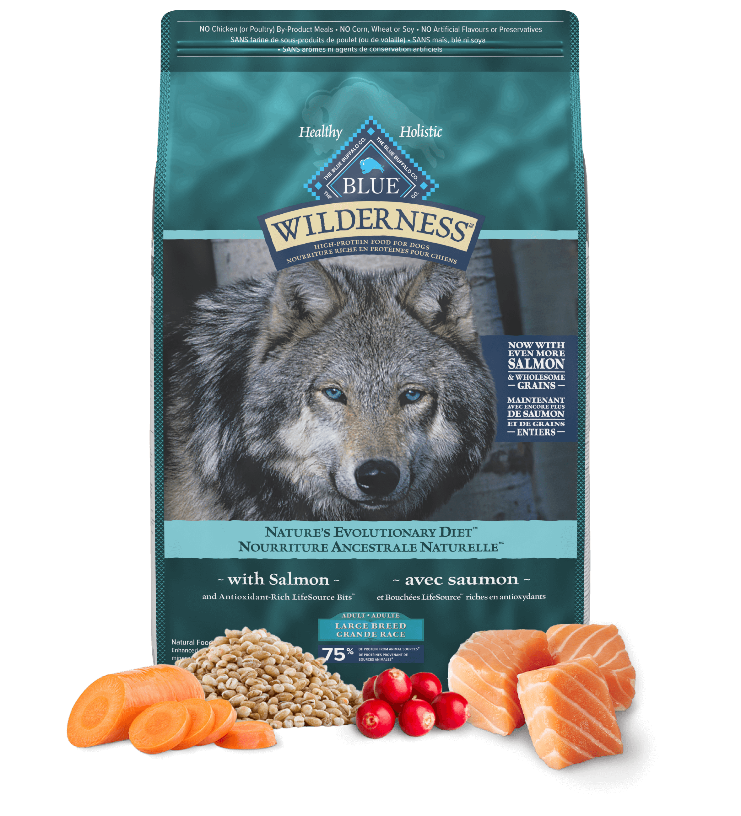 Wilderness Large Breed Adult Dog Salmon w / Grain Image