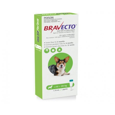 Bravecto Spot On for Medium Dogs Green Image