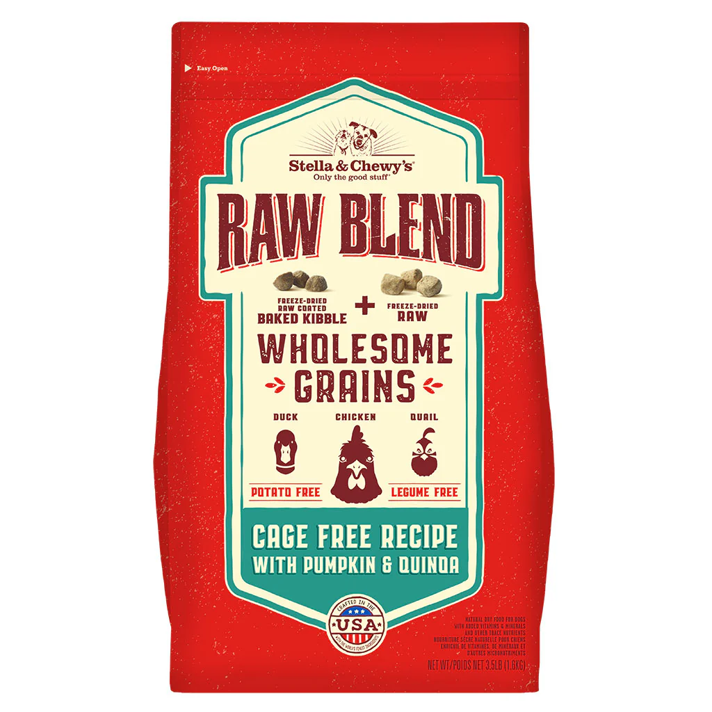 Cage-Free Recipe with Pumpkin & Quinoa Raw Blend Baked Kibble with Wholesome Grains Dry Dog Food  Image