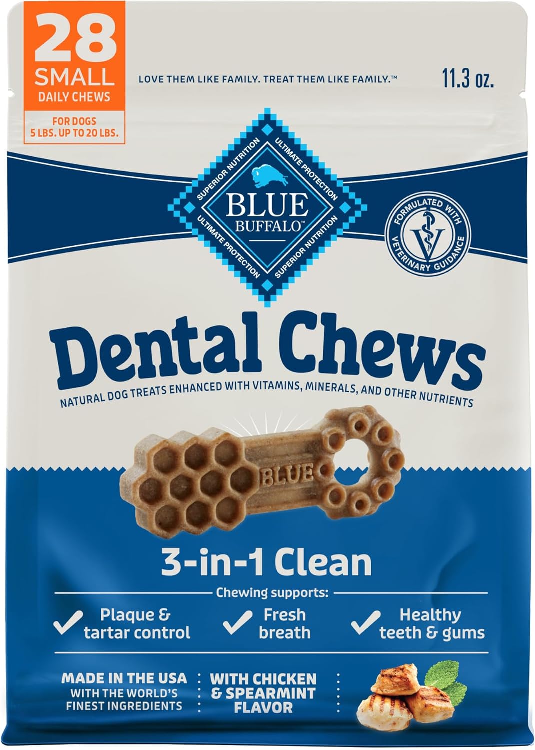 Dental Chews Dog Treats Chicken & Spearmint Small Image 0