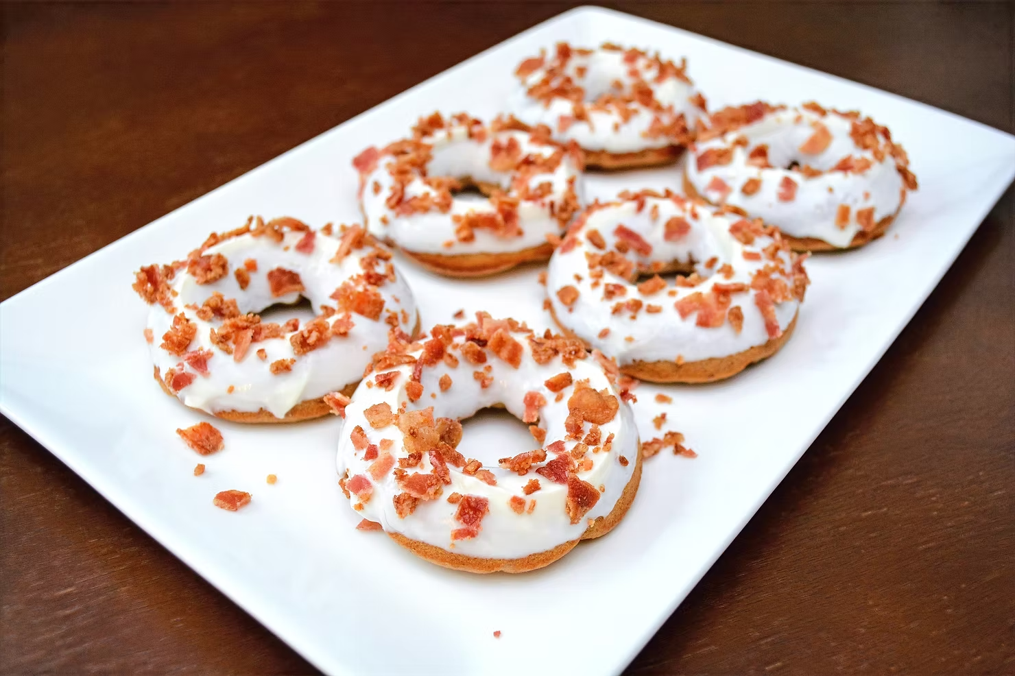 Peanut butter bacon donuts Image