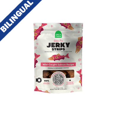 Grain Free Jerky Strips Wild-Caught Salmon Recipe Dog Treat Image