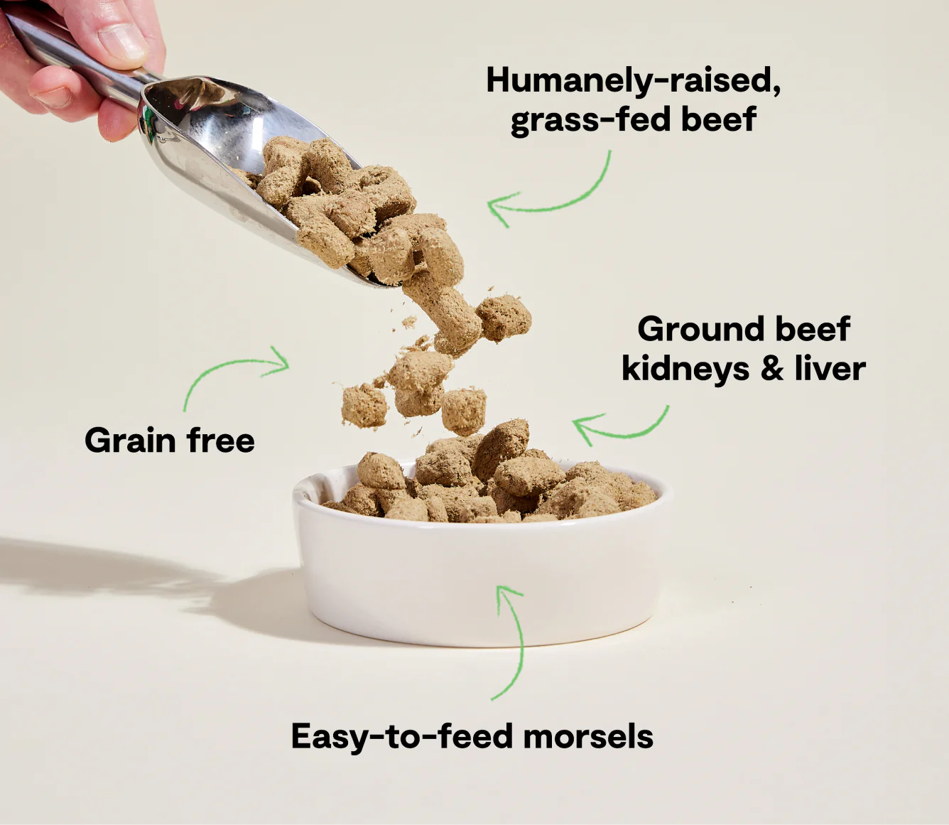 Grass-Fed Beef Recipe Freeze-Dried Raw Dog Food Image 2