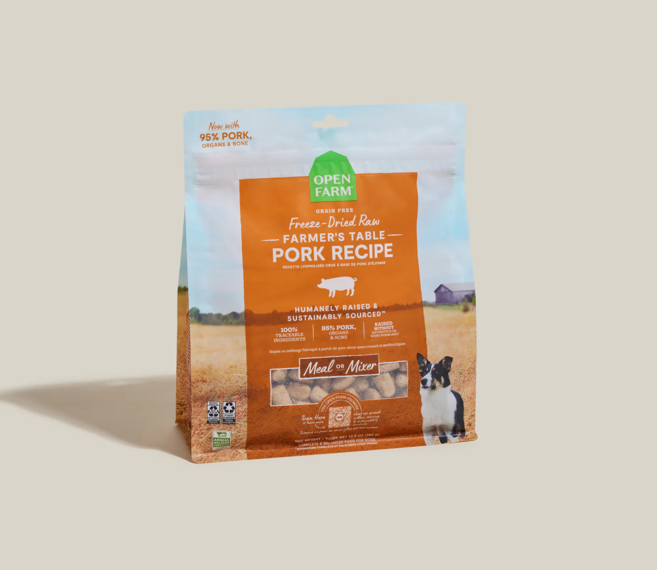 Farmer's Table Pork Freeze-Dried Raw Dog Food Image 0