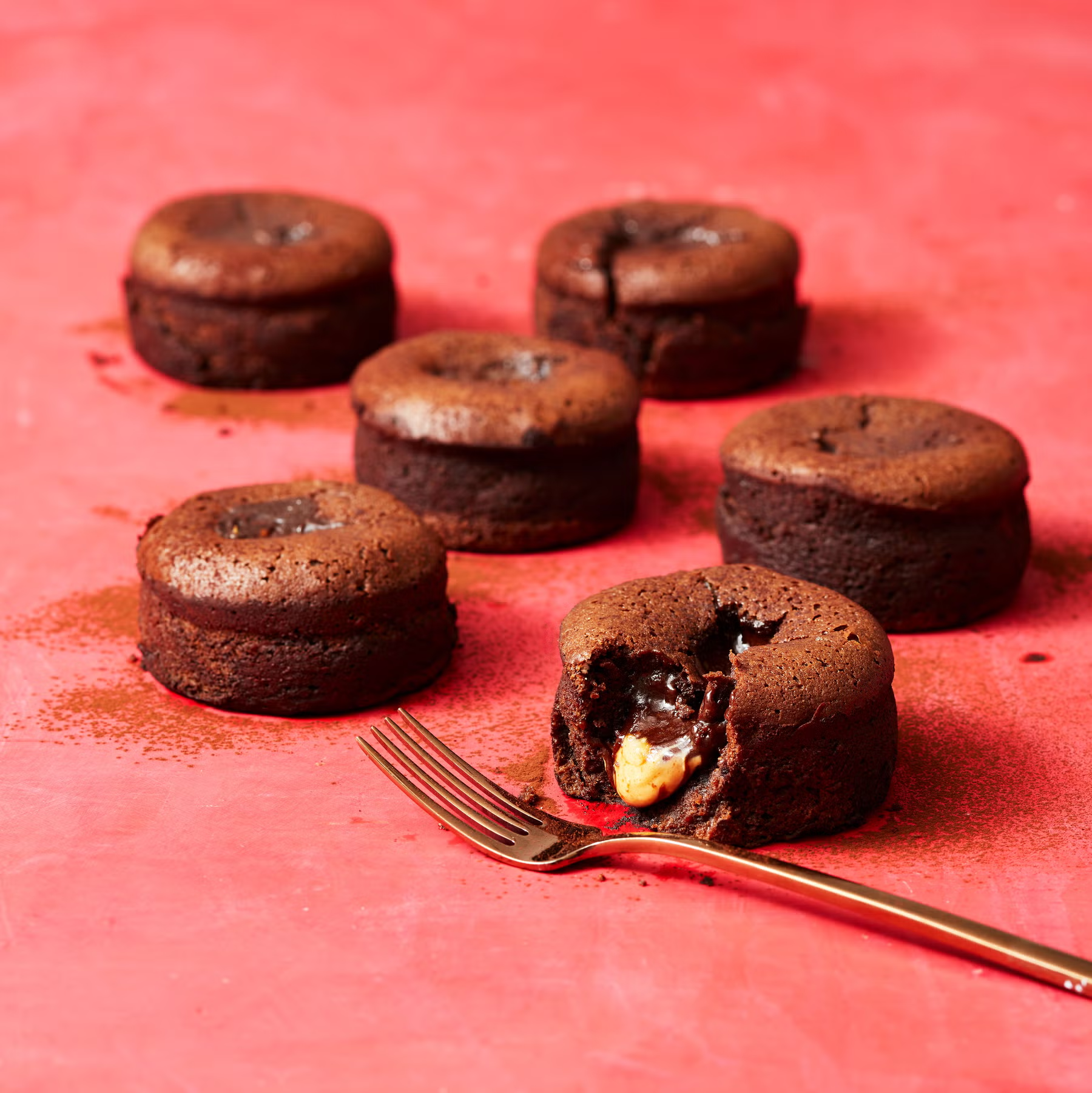 Peanut Butter Molten Chocolate Cakes Image