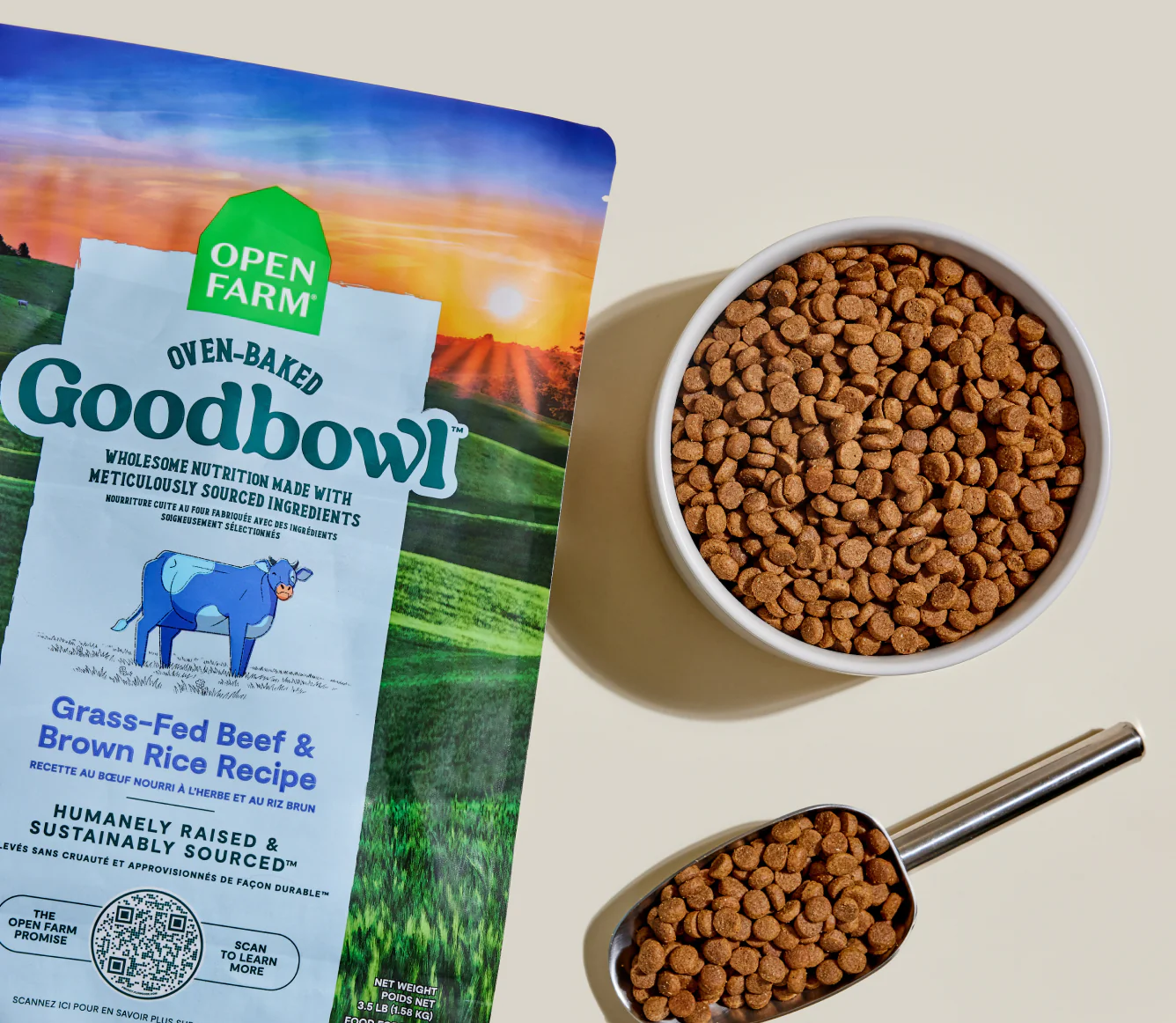 Goodbowl Grass-Fed Beef & Brown Rice Recipe Dry Dog Food Image 1