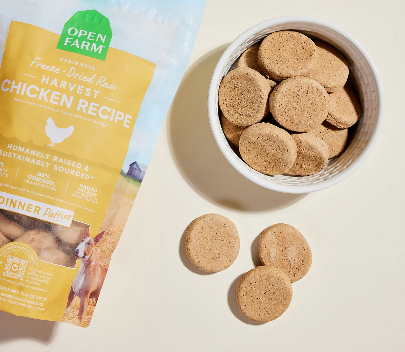 Harvest Chicken Freeze-Dried Raw Patties Freeze-Dried Dog Food Image 1