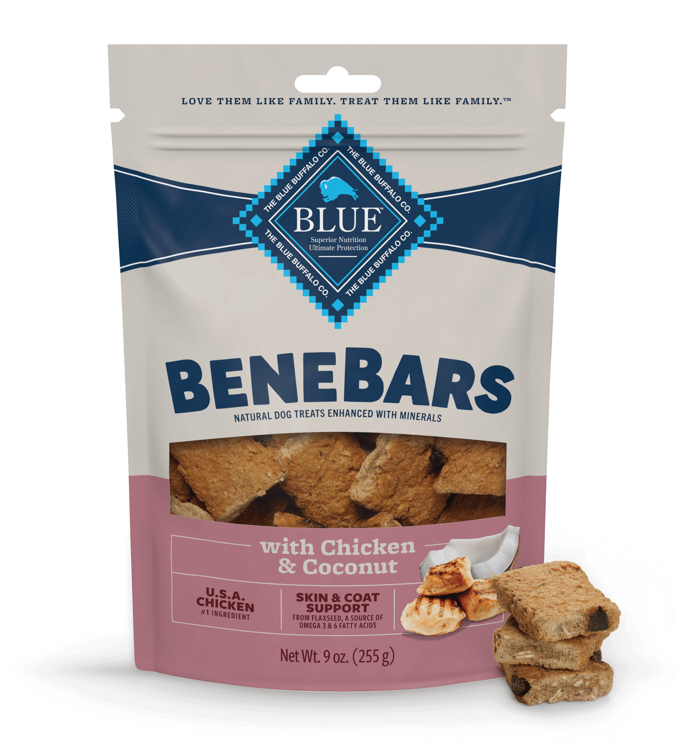 Benebars Dog Treats Skin & Coat Chicken & Coconut Image 0
