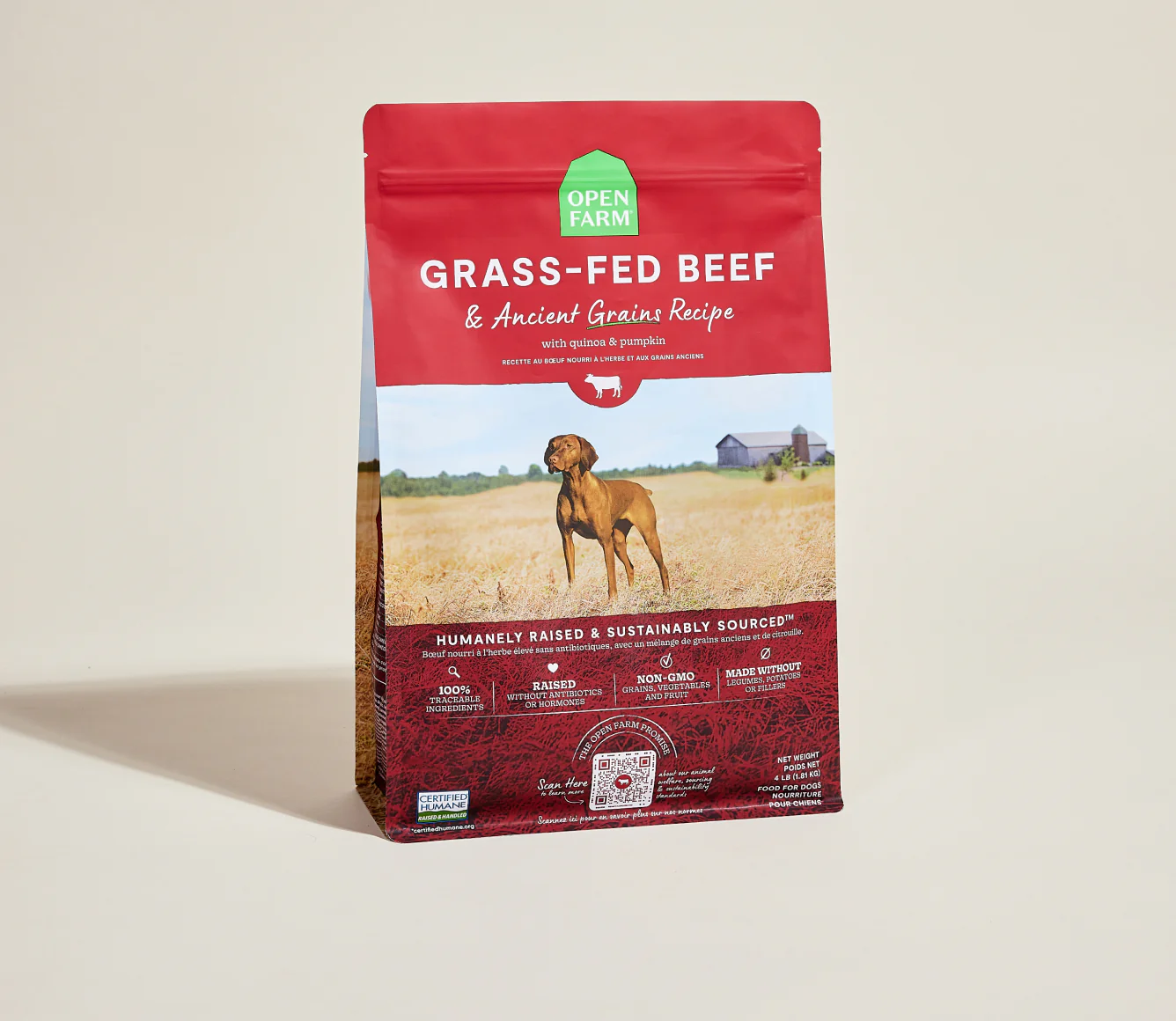 Grass-Fed Beef & Ancient Grains Dry Dog Food Image 0