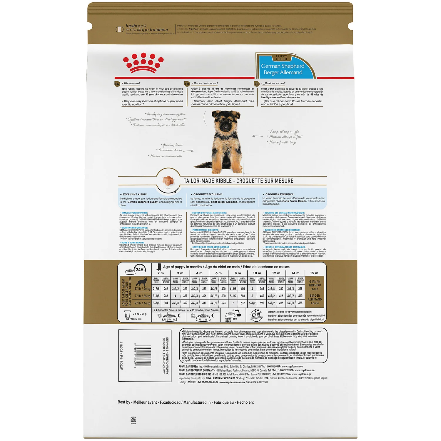 German Shepherd Puppy Dry Dog Food Image 1