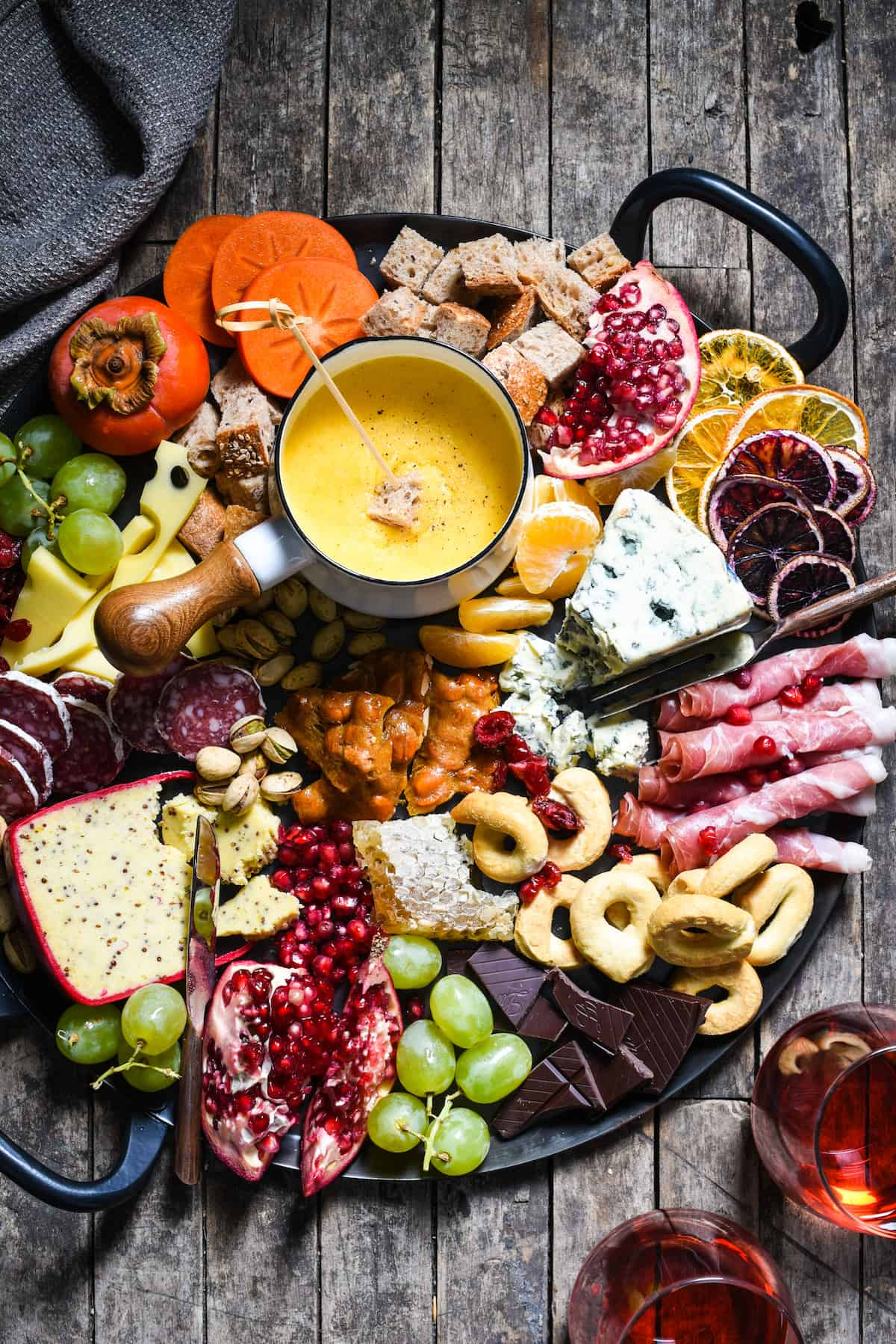 Cheese Board with German Beer Cheese Fondue Image