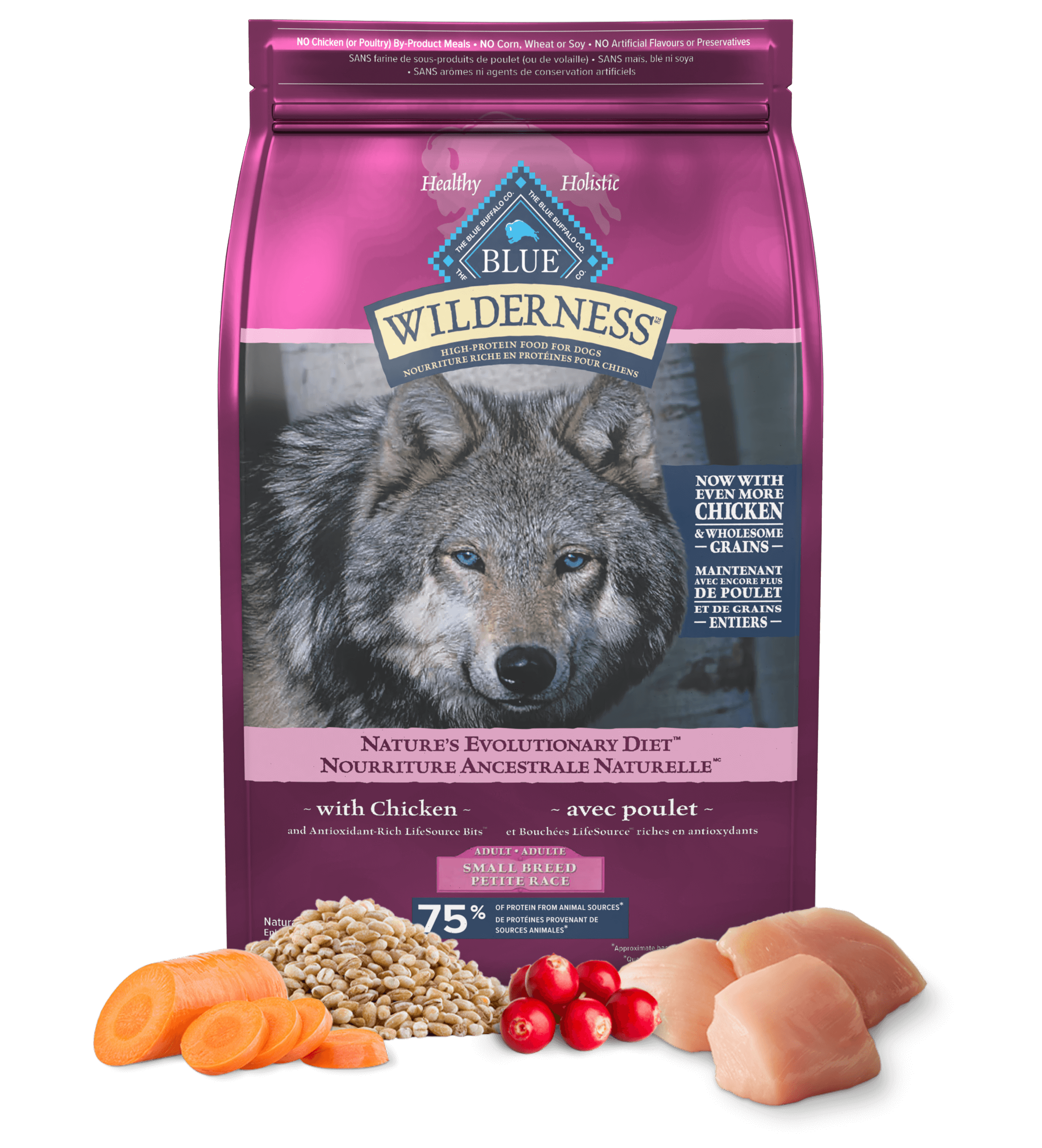 Wilderness Small Breed Adult Dog Chicken w / Grain Image