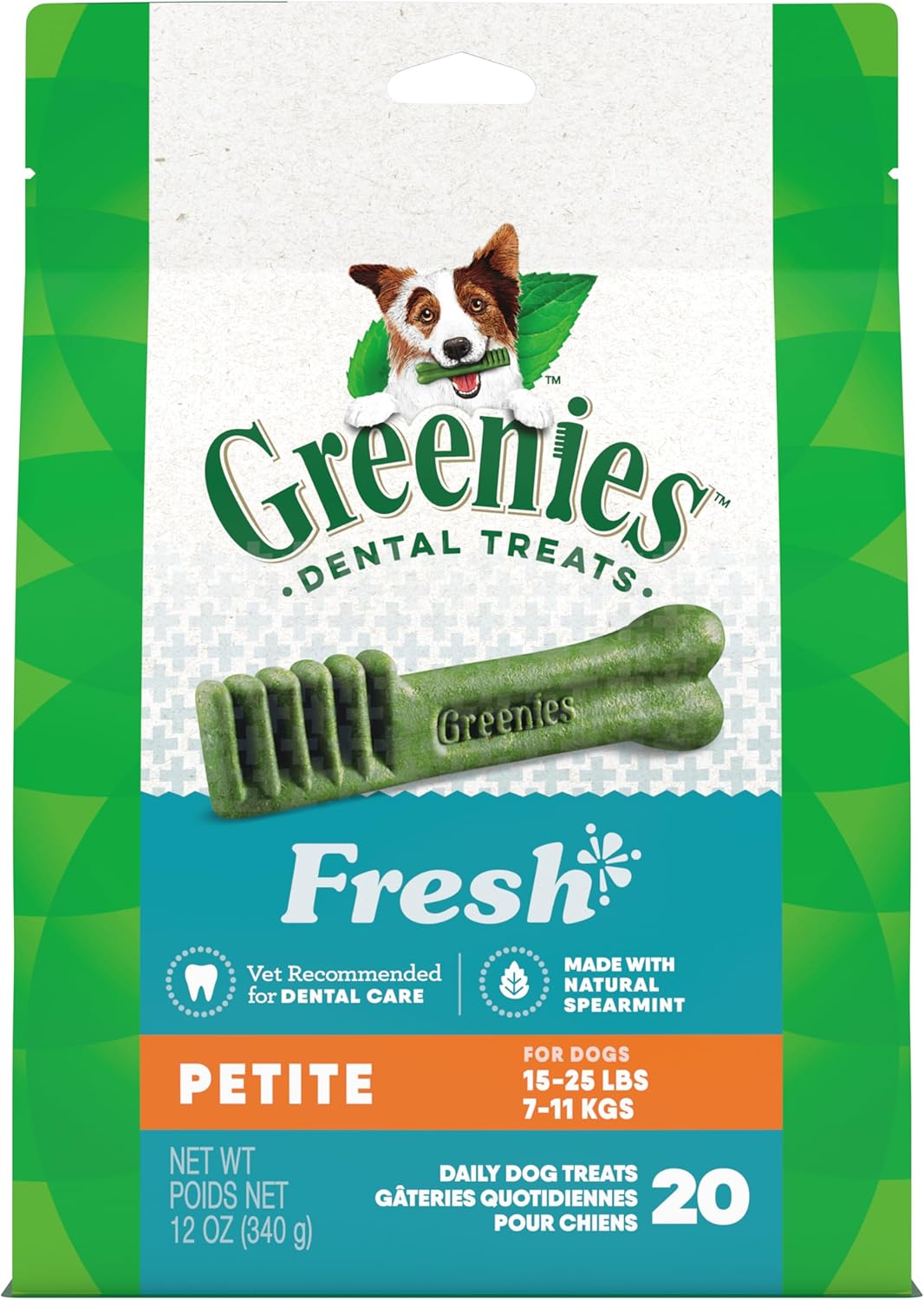 Greenies Canine Fresh Mint Treat-Pak Petite Image 0