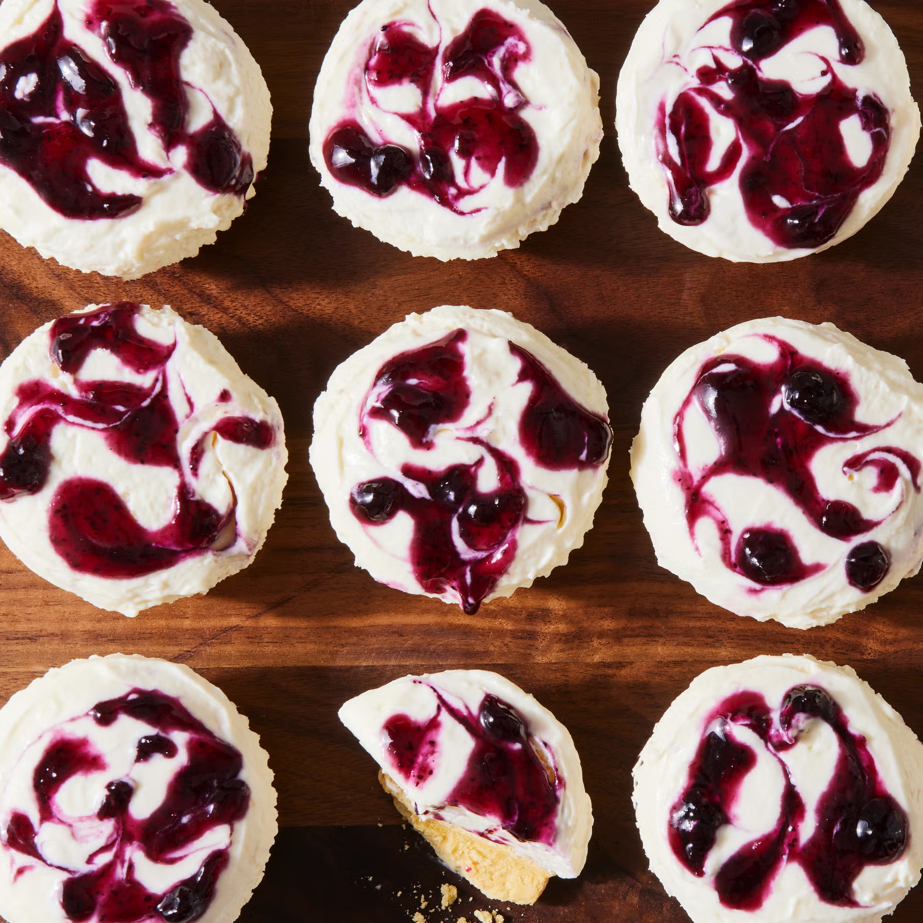 Lemon-Blueberry Mini Cheesecakes Image