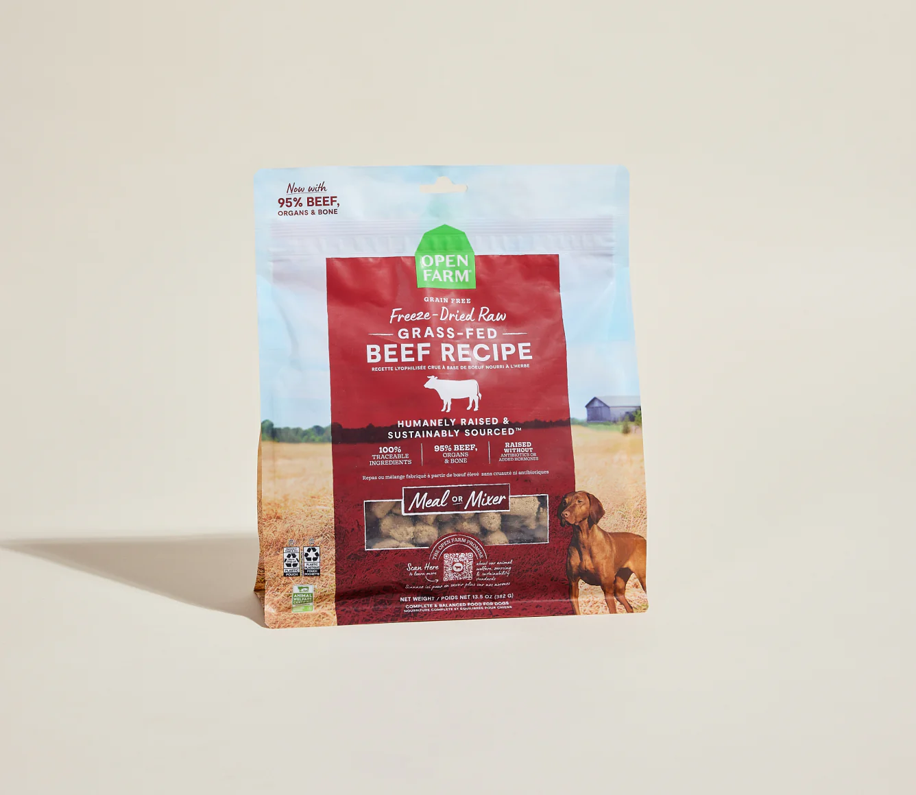Grass-Fed Beef Recipe Freeze-Dried Raw Dog Food Image 0