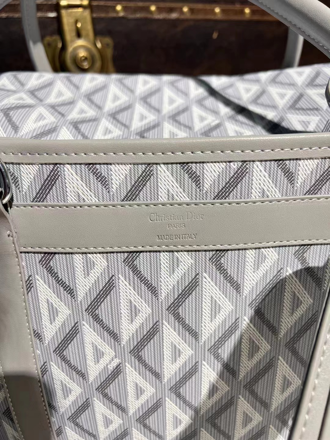 Louise White Leather Carrier Image 2