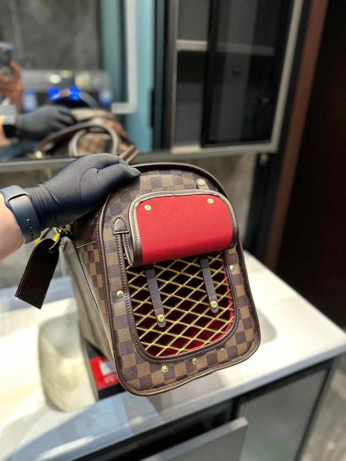 Louise Brown Leather Carrier Image 1