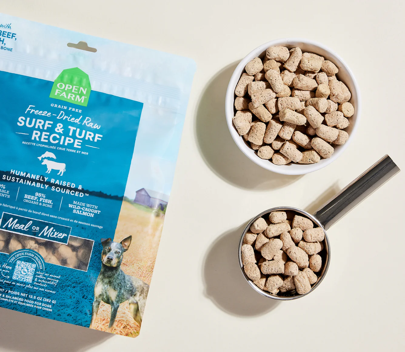 Surf & Turf Freeze-Dried Raw Dog Food Image 1