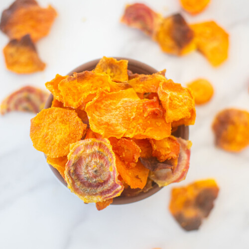 Sweet potato, beets, carrot chips Image