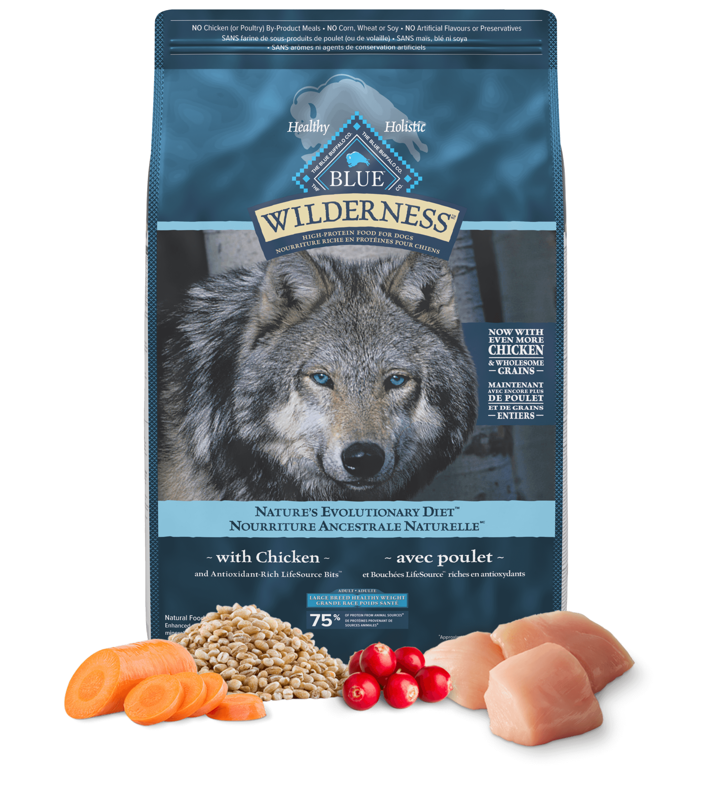 Wilderness Large Breed Healthy Weight Adult Dog Chicken w / Grain Image