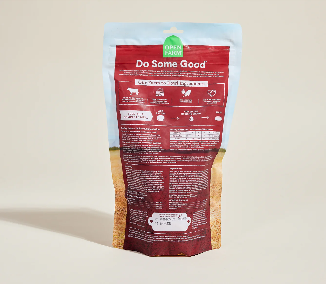 Grass-Fed Beef Freeze-Dried Raw Patties Freeze-Dried Dog Food Image 3