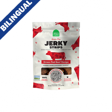 Grain Free Jerky Strips Grass-Fed Beef Recipe Dog Treat Image