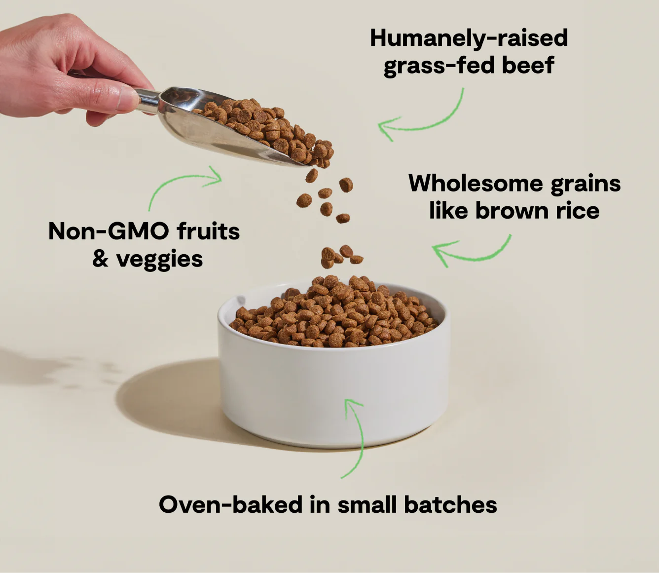 Goodbowl Grass-Fed Beef & Brown Rice Recipe Dry Dog Food Image 2