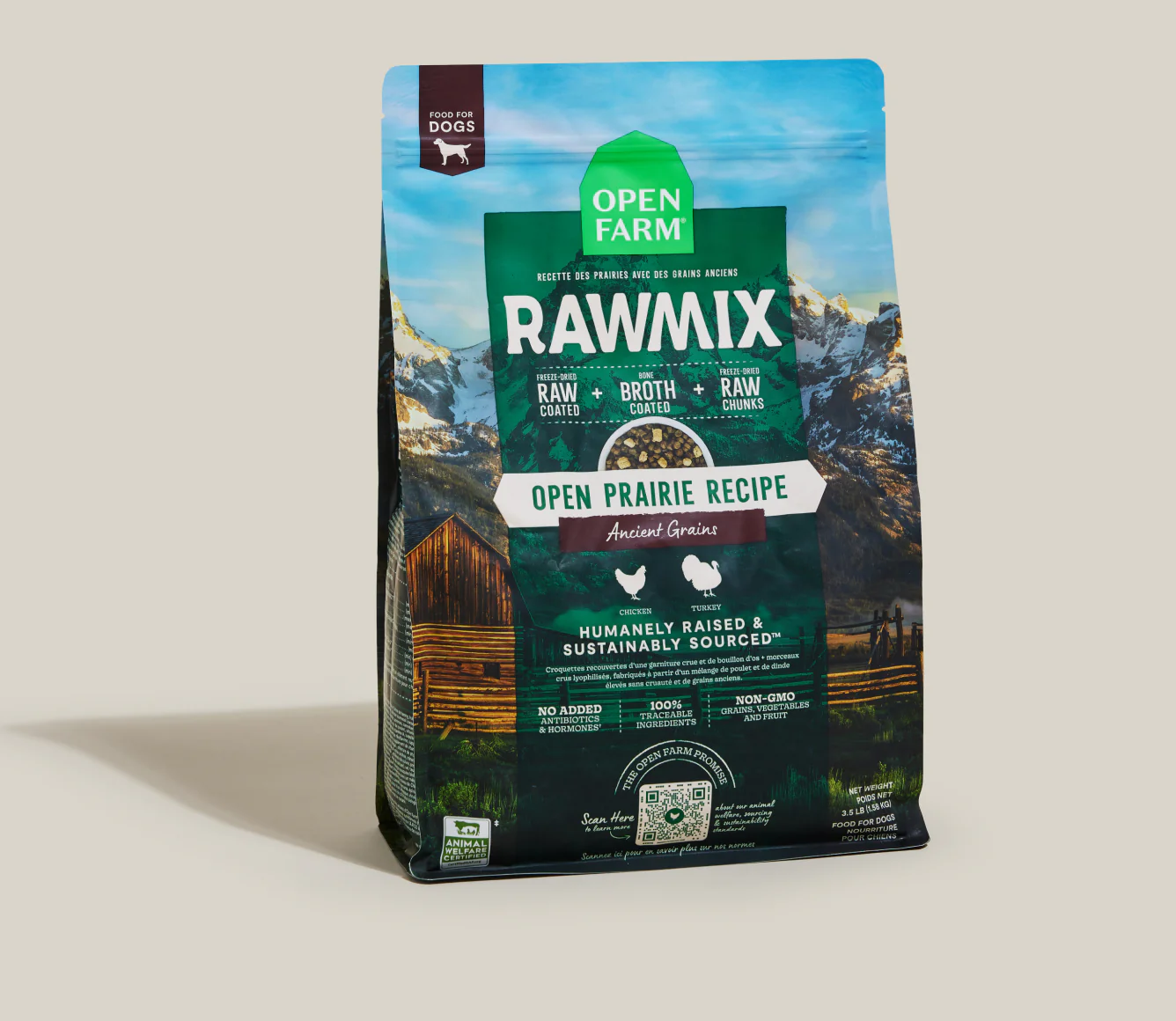 RawMix Open Prairie Recipe with Ancient Grains Dry Dog Food Image 0