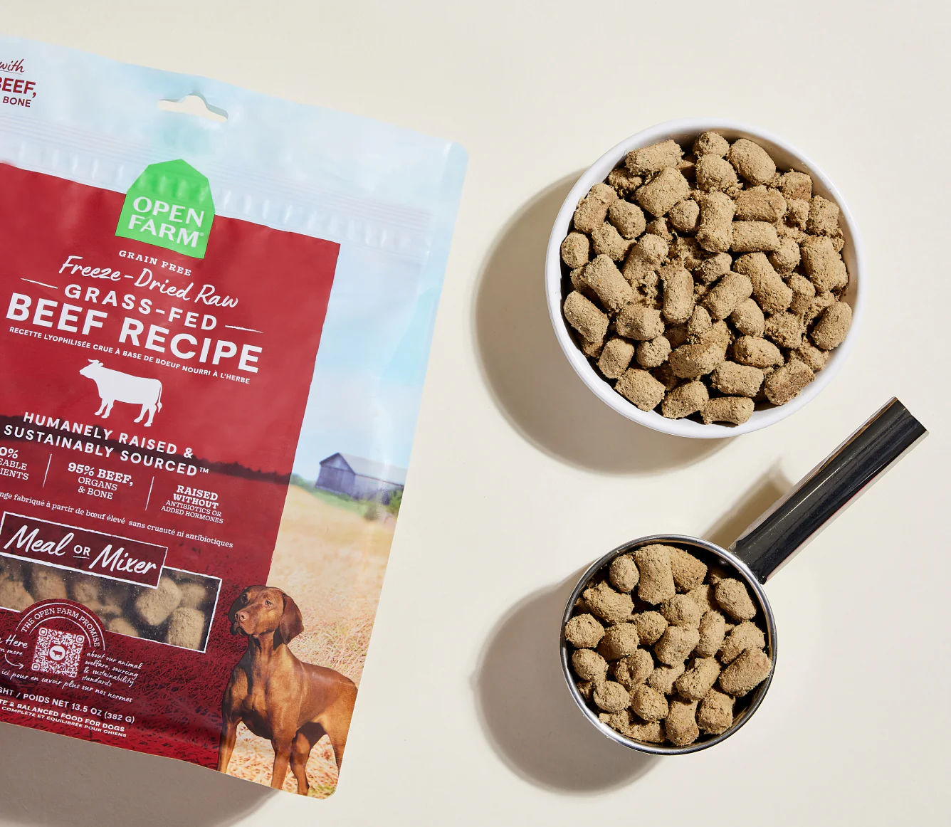 Grass-Fed Beef Recipe Freeze-Dried Raw Dog Food Image 1