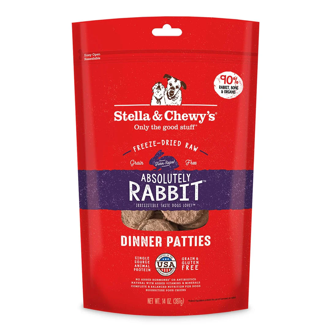 Absolutely Rabbit Dinner Patties Freeze-Dried Raw Dog Food Image