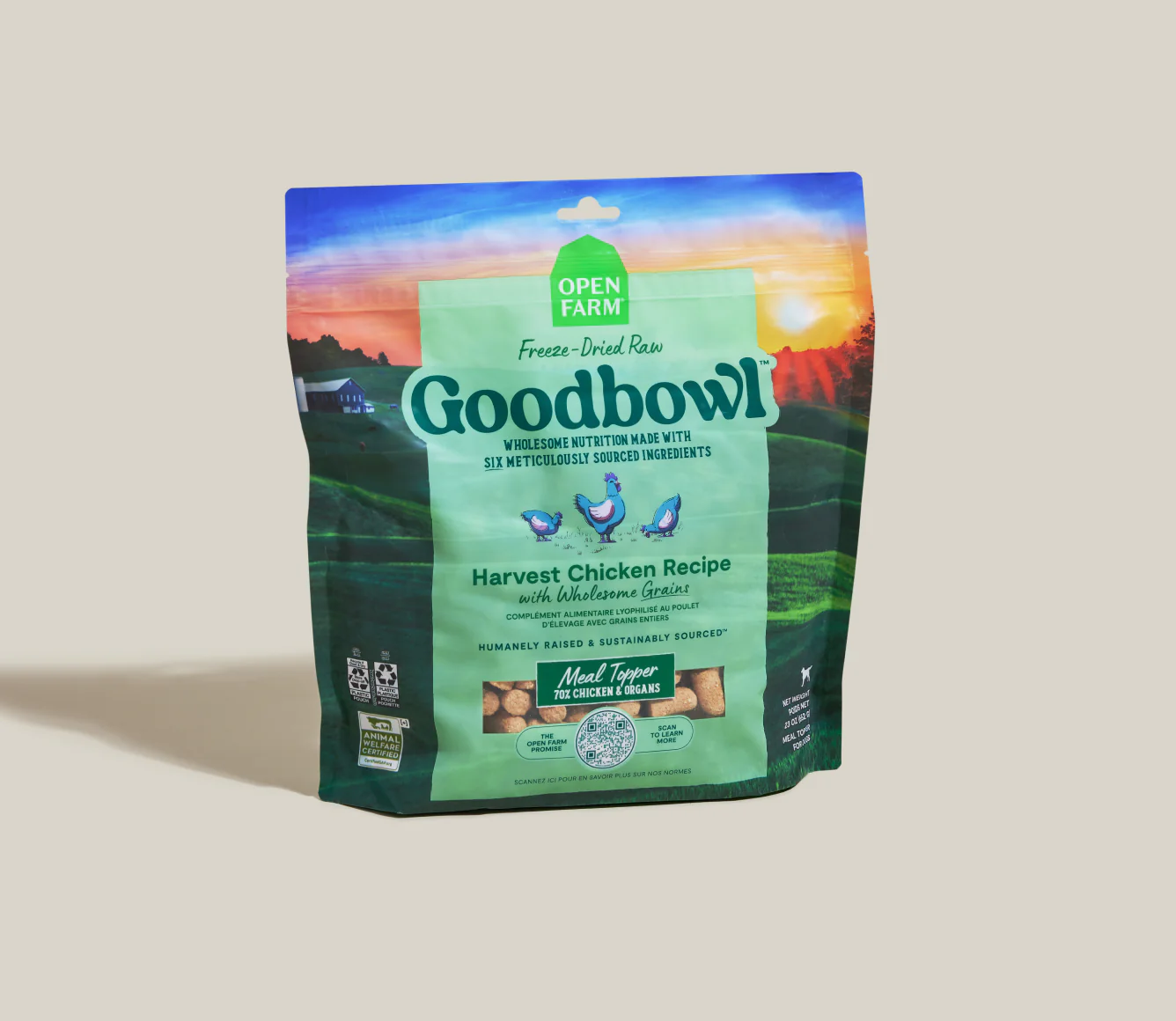 Goodbowl Harvest Chicken Recipe with Wholesome Grains Freeze-Dried Raw Dog Food Image 0