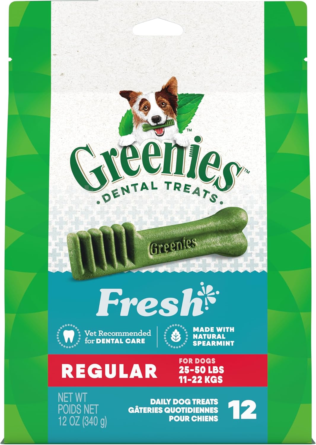 Greenies Canine Fresh Mint Treat-Pak Regular  Image 0