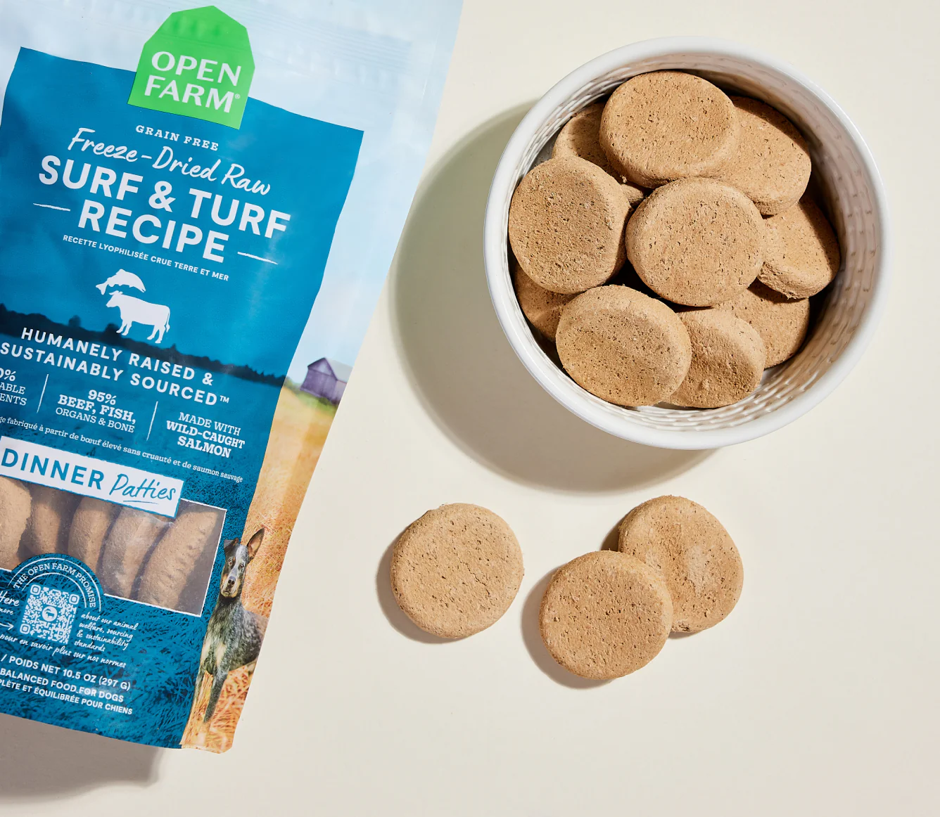 Surf & Turf Freeze-Dried Raw Patties Freeze-Dried Dog Food Image 1