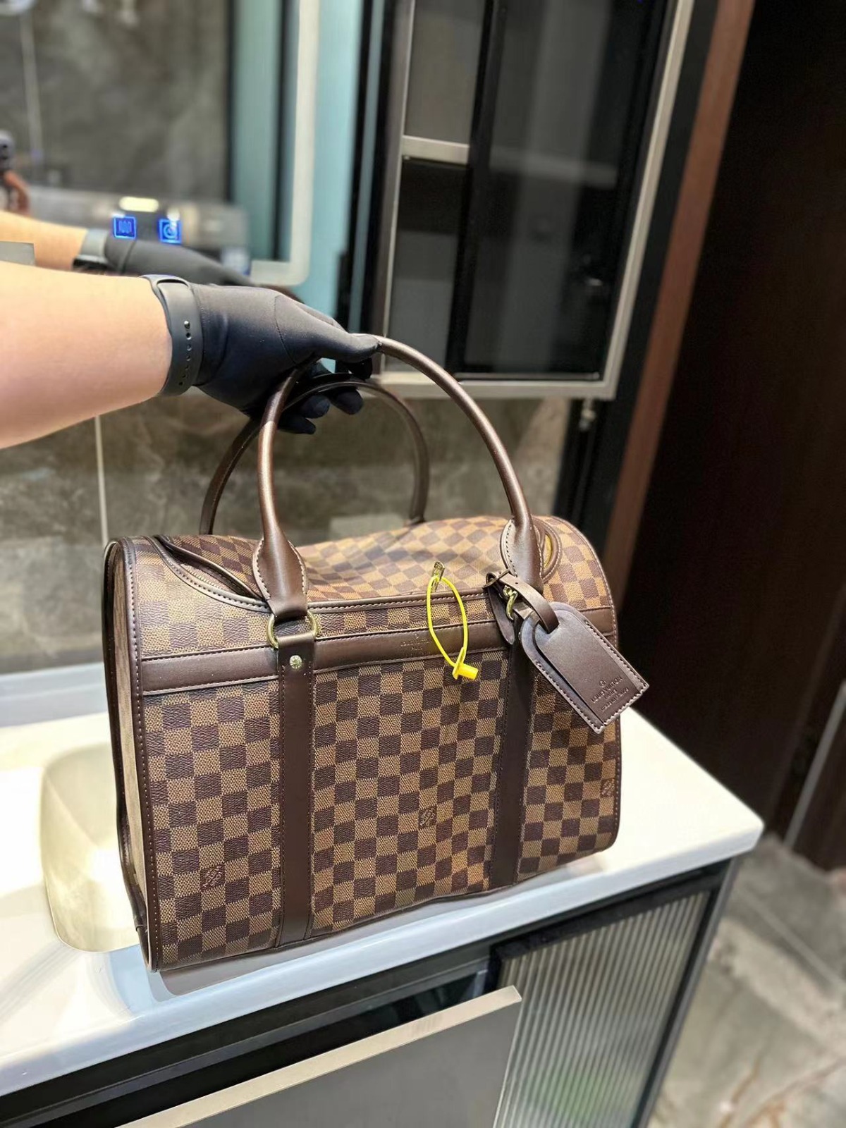 Louise Brown Leather Carrier Image 0
