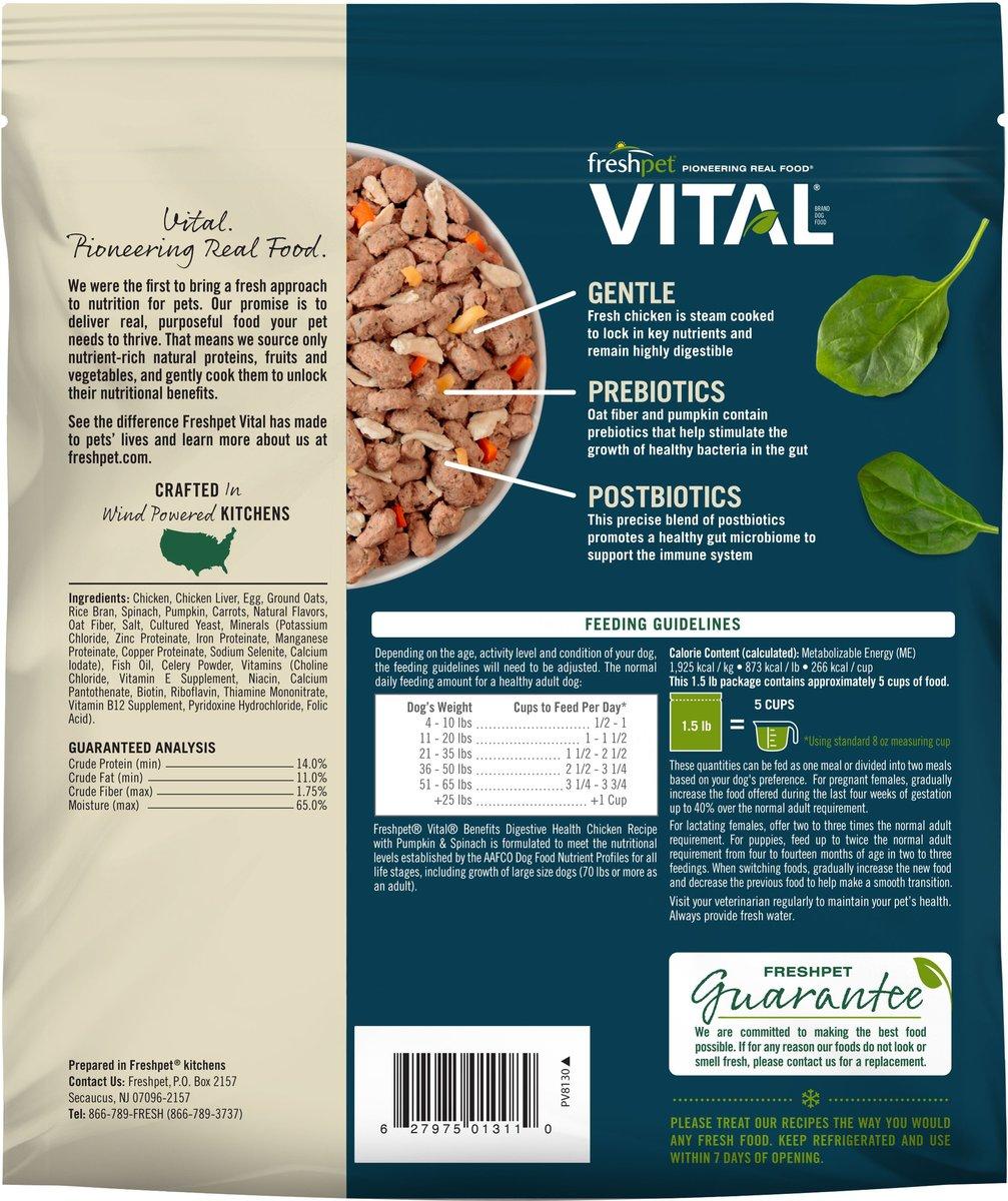 BENEFITS Digestive Health Chicken Recipe with Pumpkin & Spinach Fresh Dog Food Image 1