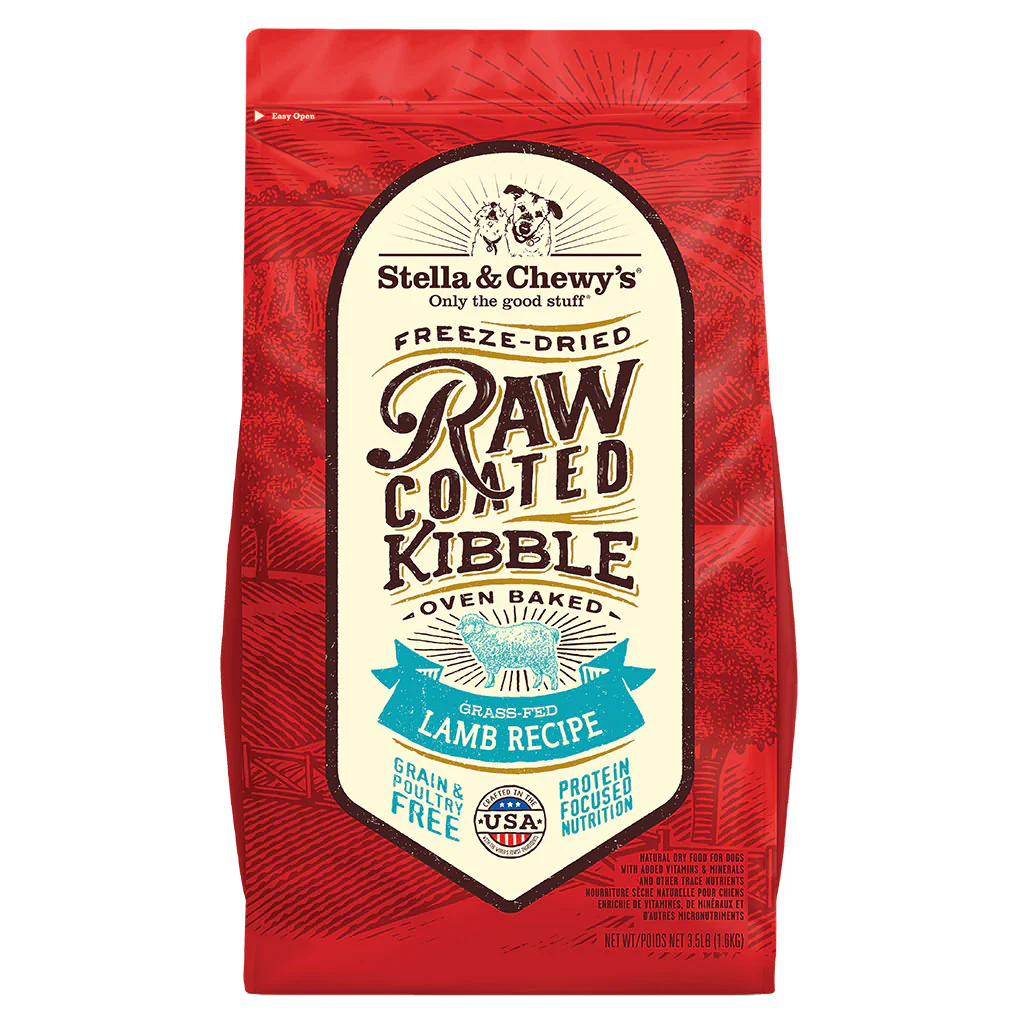 Grass-Fed Lamb Raw Coated Kibble Dry Dog Food Image